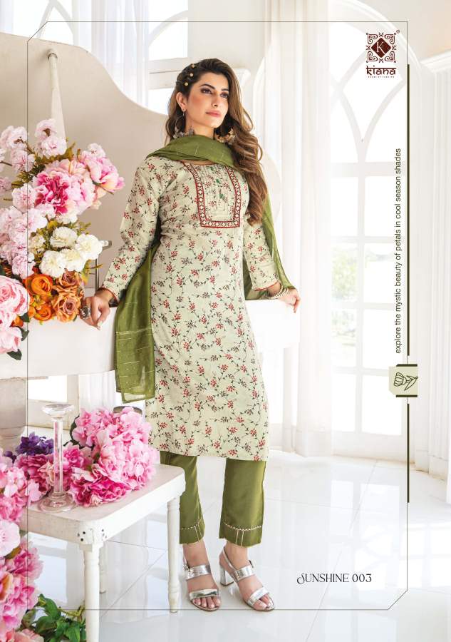 Kiana Sunshine New Designer Ethnic Wear Cotton Ready Made Collection